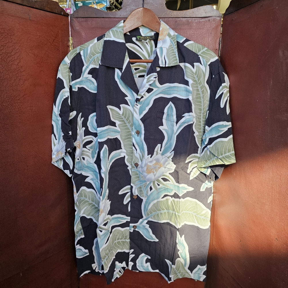 Vtg Island Wear Hawaiian Shirt Made in Hawaii Men's Size L